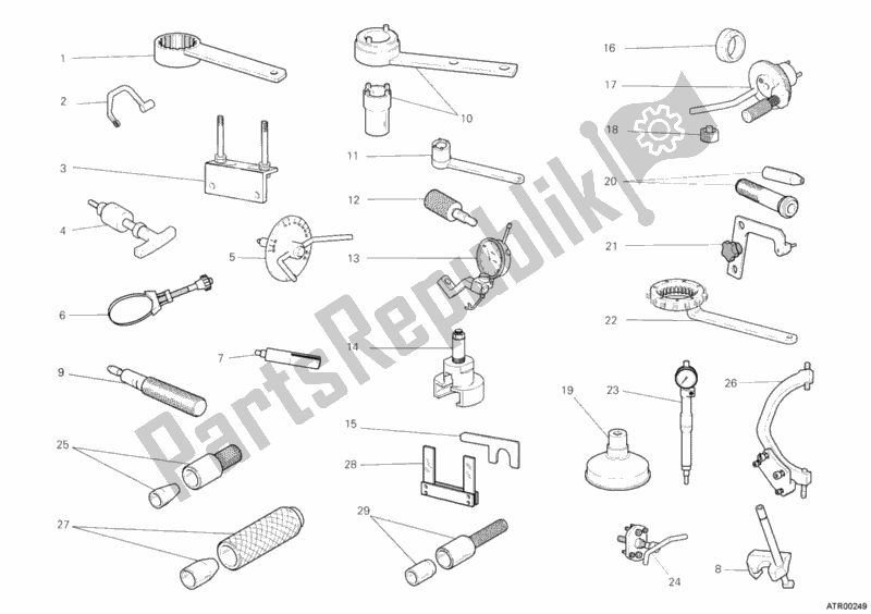 All parts for the Workshop Service Tools, Engine of the Ducati Hypermotard 1100 EVO USA 2011